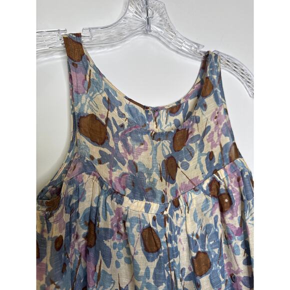 Tracy Reese for Bergdorf Goodman linen silk summer sleeveless top small - Picture 4 of 11